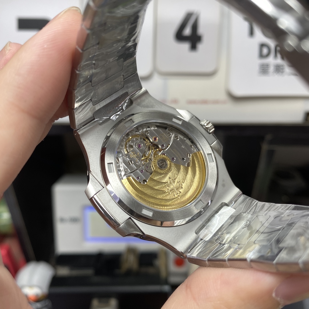 Patek Philippe Nautilus series 57111A 010, Stainless Steel Case Grey-Blue Dial Stainless Steel Bracelet, 40mm Size.