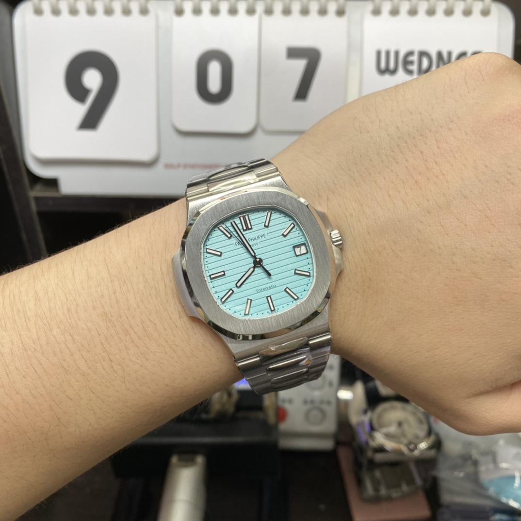 Patek Philippe Nautilus series 57111A-018, Tiffany Blue Dial, 40mm Size.