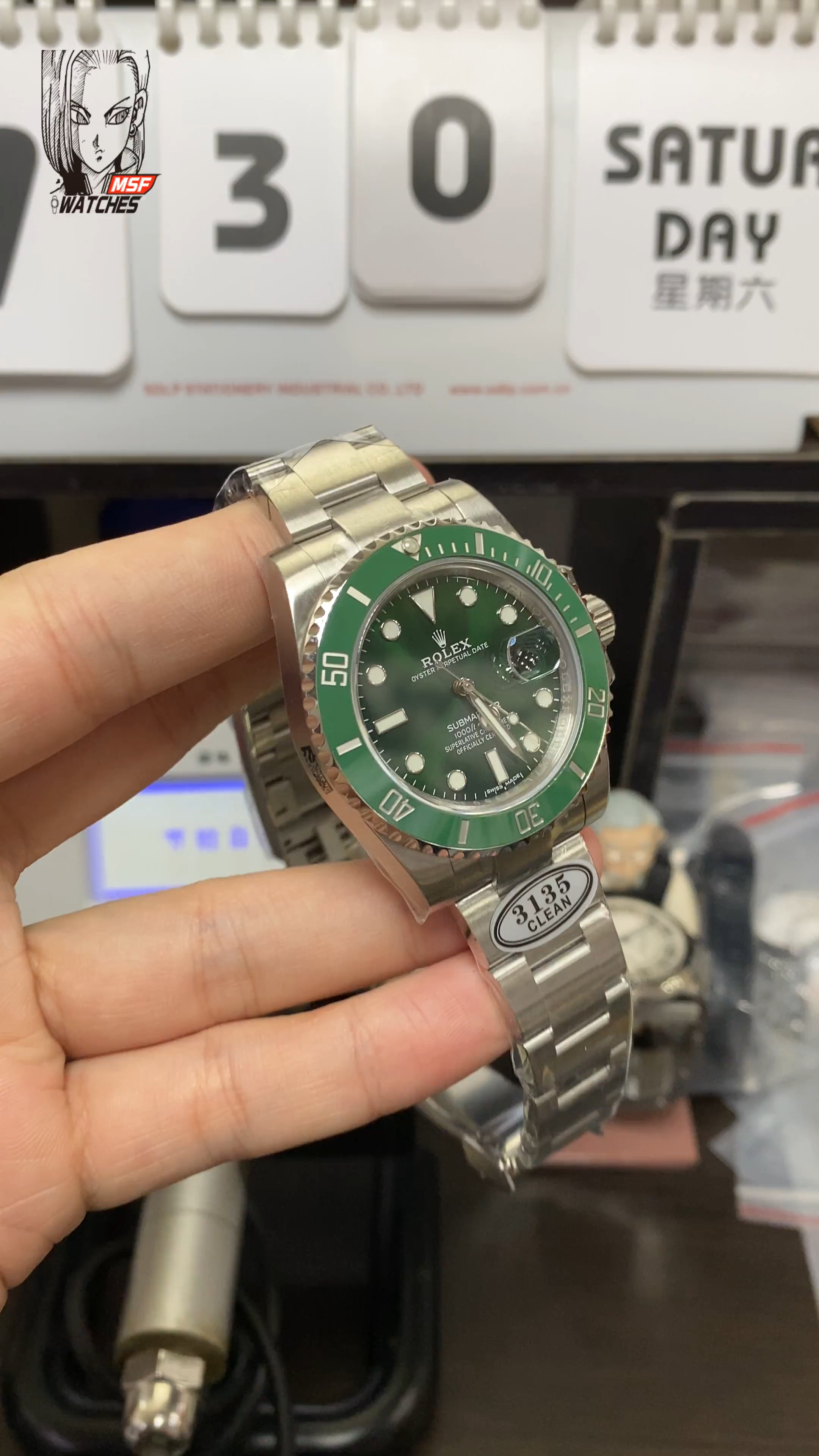 Rolex Submariner Series 116610LV-0002, Green Hulk, 40mm size.