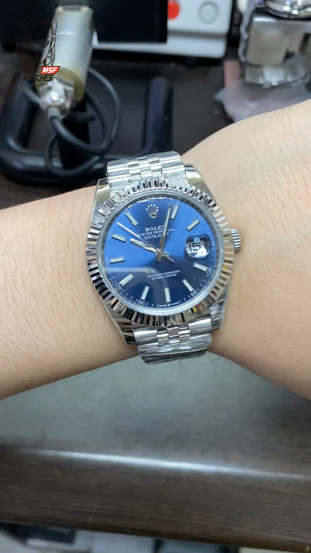 Rolex Datejust Series m126334-0002, Classic Blue Dial Fluted Bezel, 41mm Size.