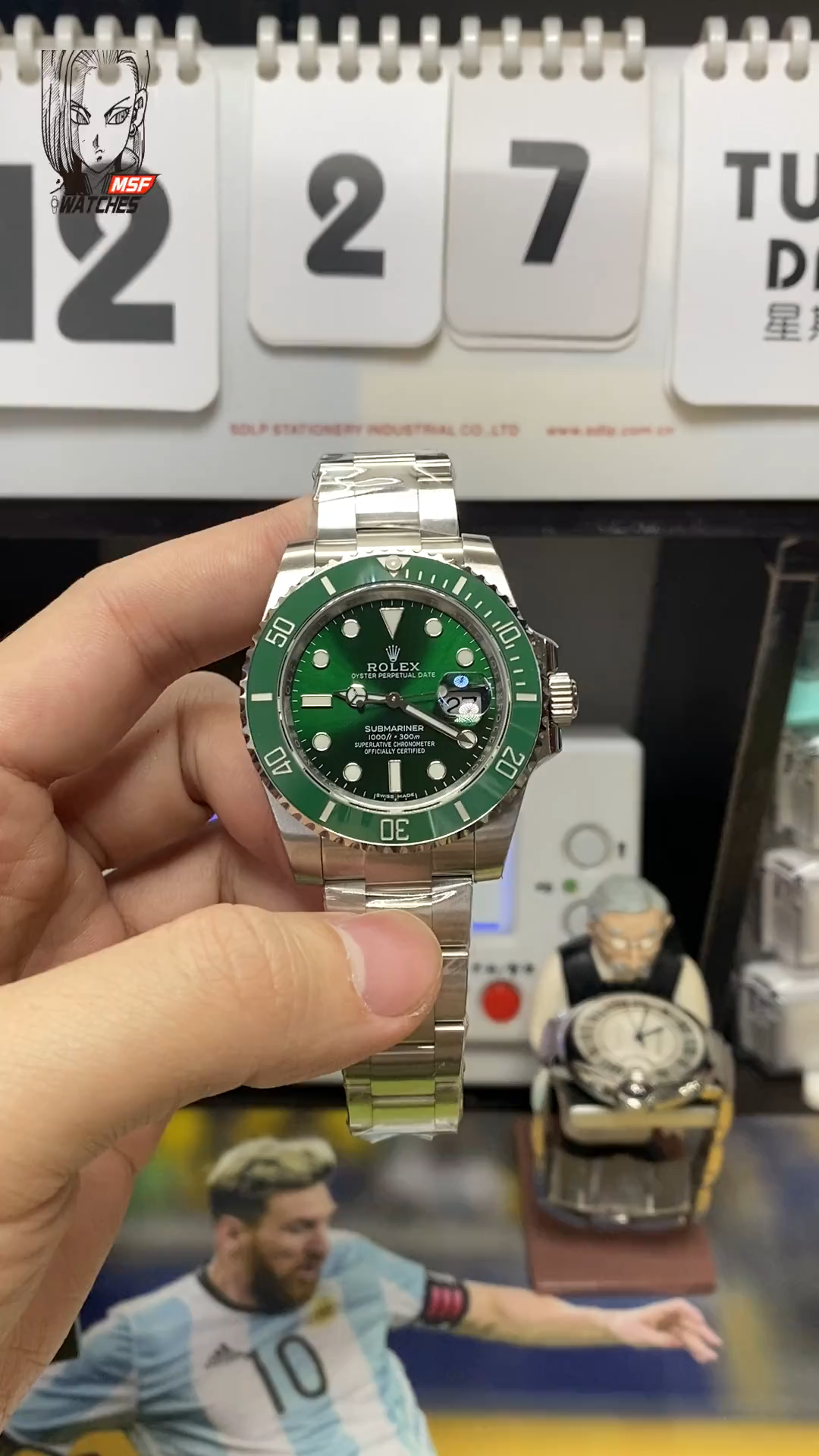 Rolex Submariner Series 116610LV-0002, Green Hulk, 40mm size.