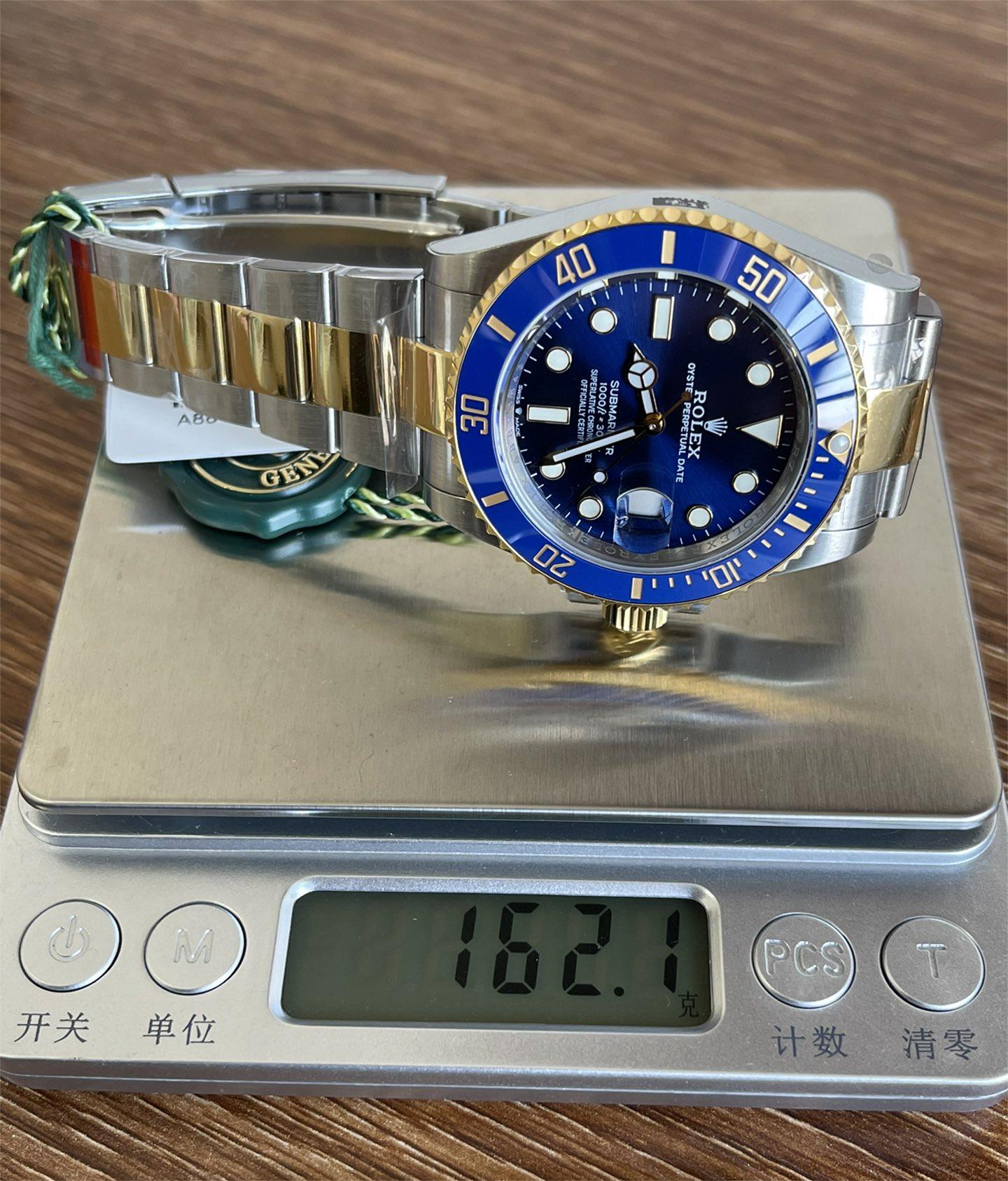 Rolex Submariner Series 116613LB-0005, Two-Tone Blue Submariner, 40mm size.