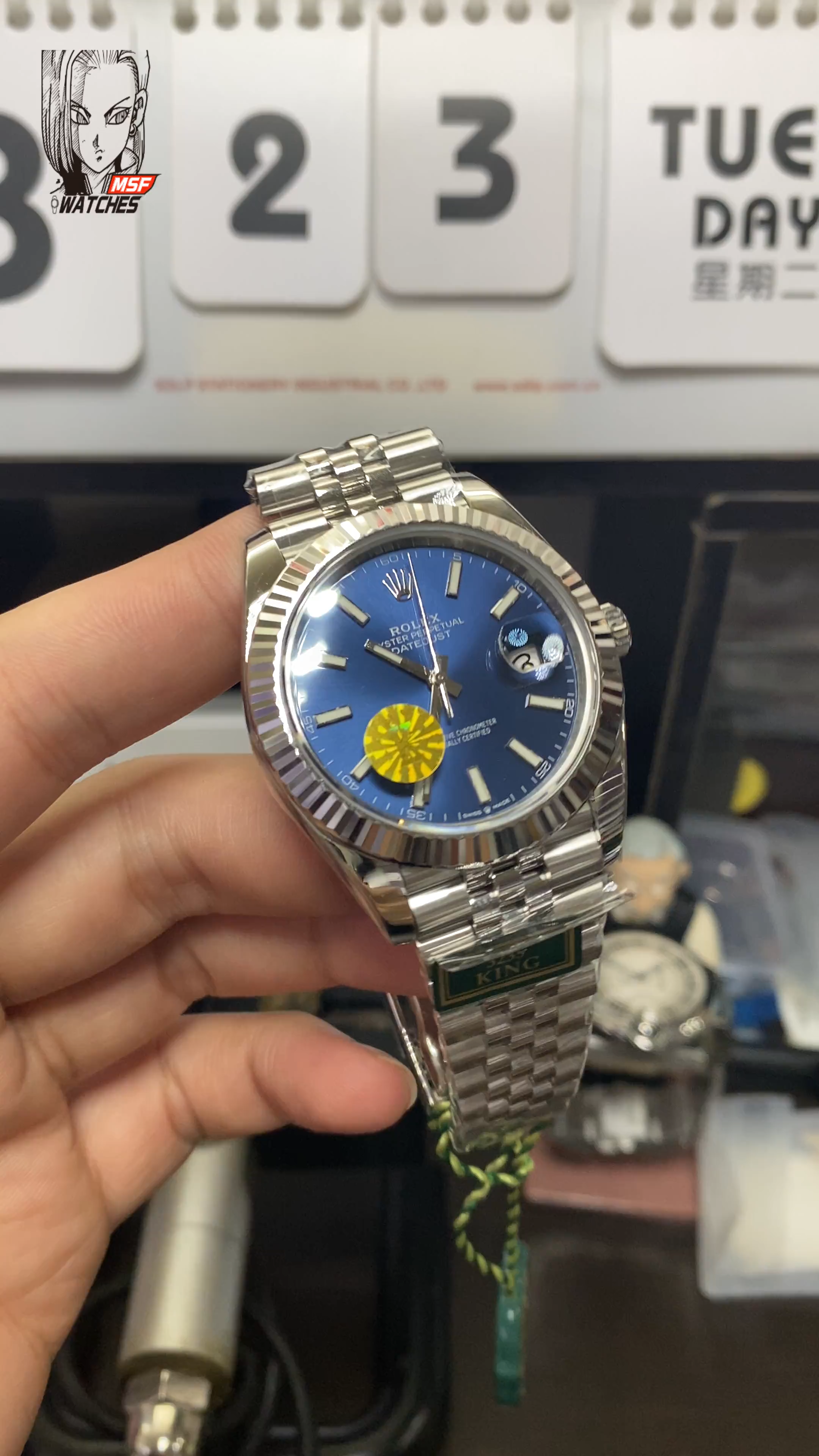 Rolex Datejust Series m126334-0002, Classic Blue Dial Fluted Bezel, 41mm Size.