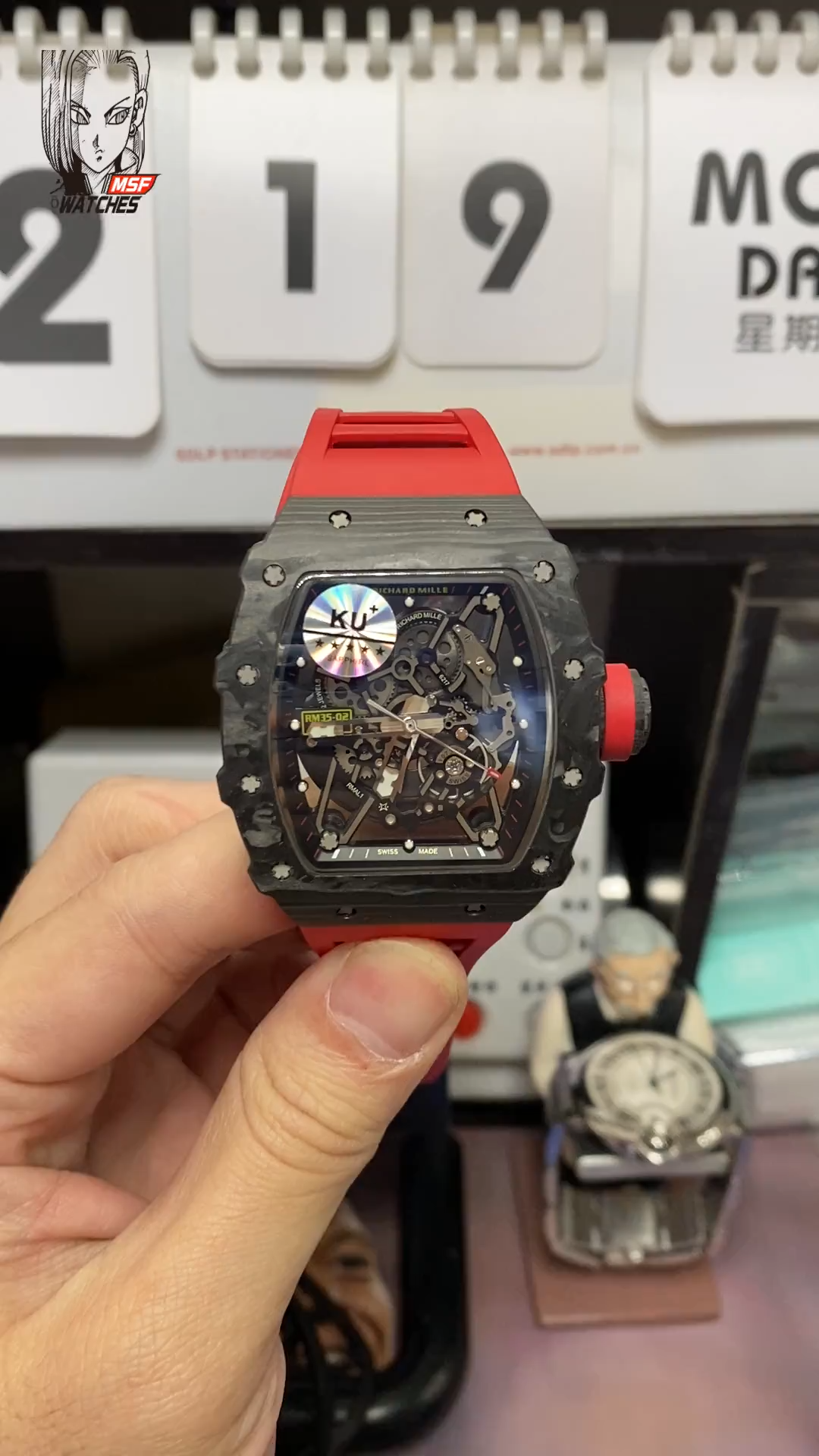 Richard Mille Men's Collection series RM 35-02, Carbon Fiber Case.