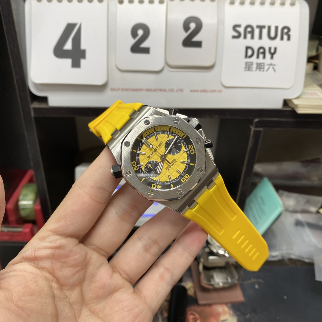 Audemars Piguet Royal Oak Offshore Series 26703ST.OO.A051CA.01, Yellow Dial, 42mm Size