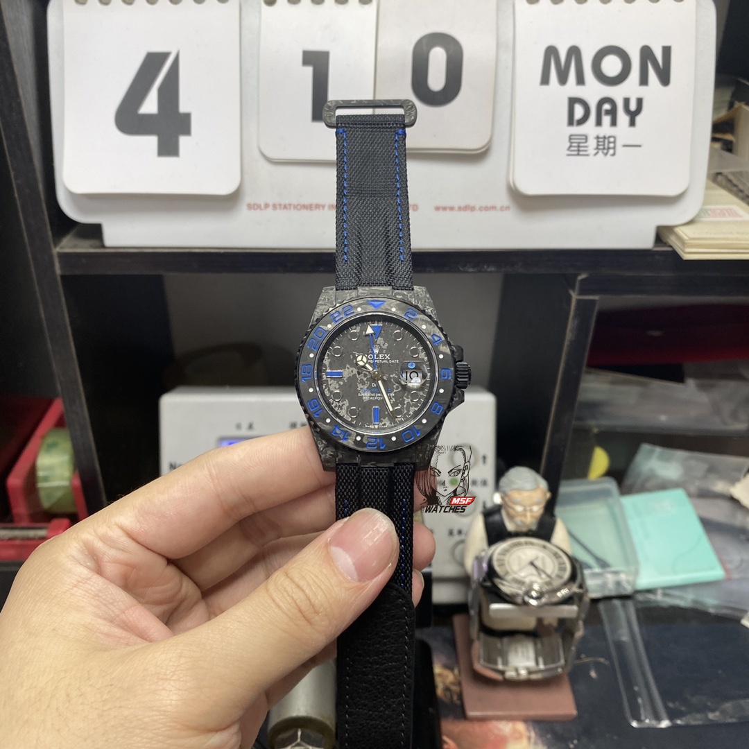 Rolex GMT-Master II series DIW MODIFY All carbon fiber CASE , 40mm size.