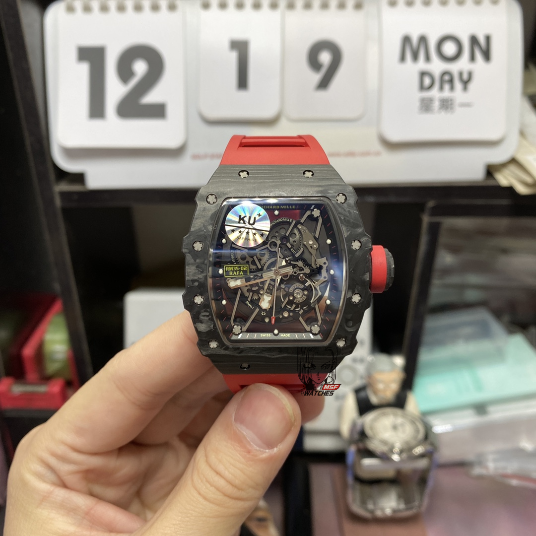 Richard Mille Men's Collection series RM 35-02, Carbon Fiber Case.