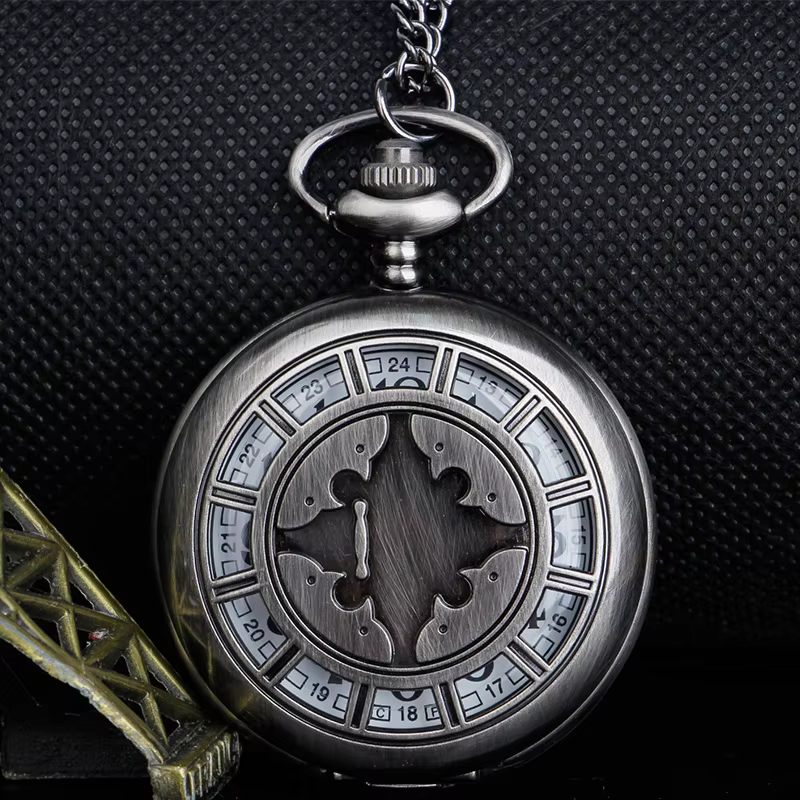 Creative Hollow Design Quartz Pocket Watch Bronze Unisex Clamshell Clock Pendant Fob Watch relogio feminino