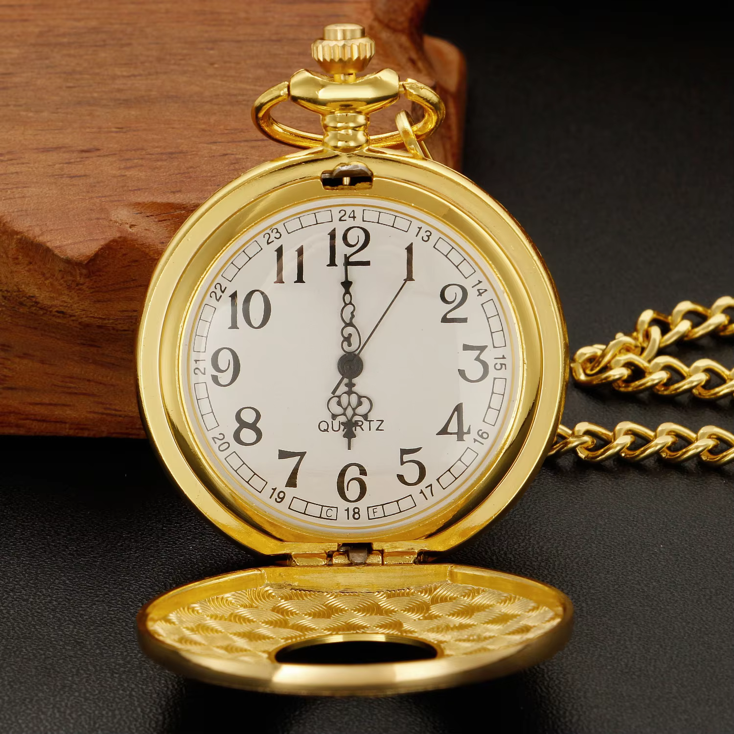 Luxury Gold Quartz Pocket Watch for Men Women Roman Digital Steampunk Vintage Pocket&Fob Chain Necklace Clock