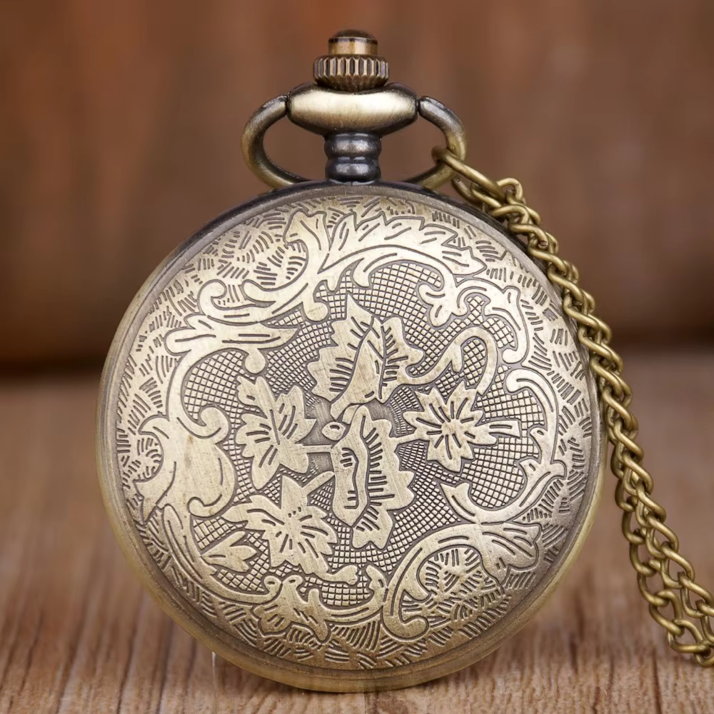 Unique Creativity Pocket Watch Vintage Large Bronze Pocket Watch Quartz Pocket Watch CF1027